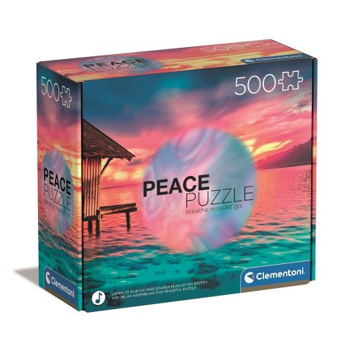 Colorat Paradise Puzzle 500 piese Apus de soare de Peace Clementoni