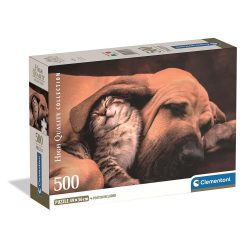 Animale Cuddles Puzzle compact Clementoni cu 500 de piese