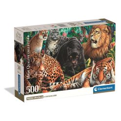 Animale Wild Cats Puzzle Compact de 500 de piese Clementoni