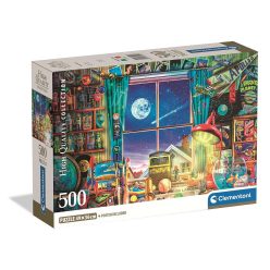   Colorat To the Moon Puzzle compact pentru camera copiilor, 500 de piese, Clementoni