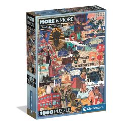   Colorat Cultures Puzzle Compact de călătorie cu 1000 de piese Clementoni