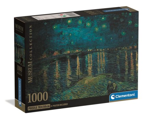 Artă Starry Night Over the Rhône Puzzle Clementoni Compact de 1000 de piese