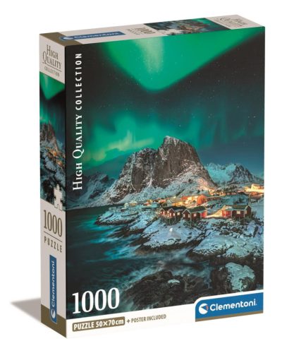 Orașe Lofoten Norvegia puzzle Compact Clementoni de 1000 de piese