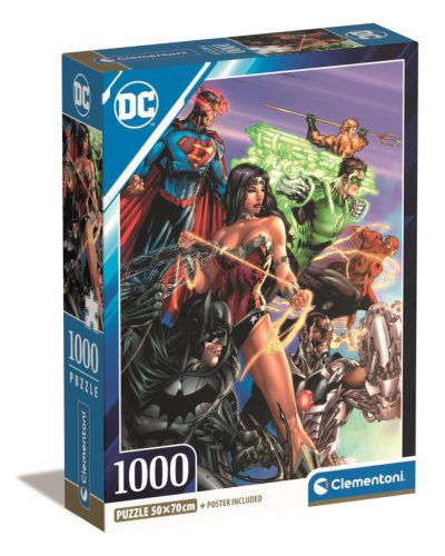 Liga Dreptății DC Power Puzzle compact Clementoni de 1000 de piese