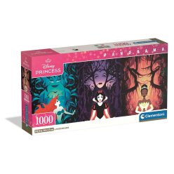   Prințesele Disney Destinies Răufăcători puzzle Compact panoramic de 1000 de piese Clementoni