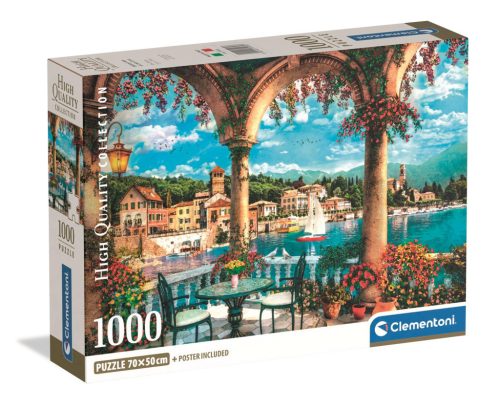 Orașe View of Lake Como Italia 1000 de piese Puzzle Compact Clementoni