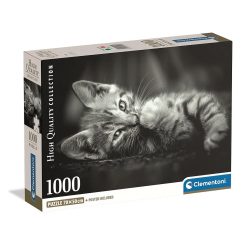 Animale Dark Puzzle Clementoni cu 1000 piese cu pisici