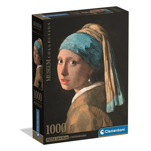 Artă Girl with a Pearl Earring Puzzle Clementoni Compact de 1000 de piese