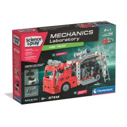   Vehicul Mechanics Camion de pompieri 2-în-1 Jucărie de construcție Clementoni