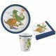 Dinozaur Happy set de petrecere cu 36 de piese și farfurii de 23 cm
