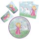 Prințese Set de petrecere Princess cu 36 de piese și farfurie de 23 cm