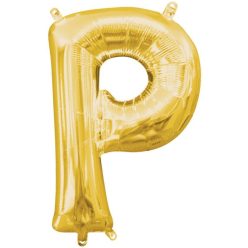 Litere Gold, Mini balon de folie literă P 33 cm