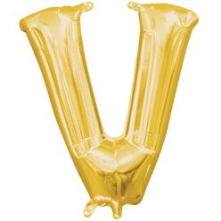 Litere Gold, Aur mini V literă balon folie 33 cm