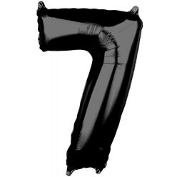 Numere Balon folie cu număr negru 7, 66*43 cm