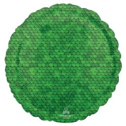 Colorat Balon din folie verde cu paiete 43 cm