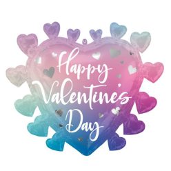   Iubire Balon din folie ombre Happy Valentine's Day 68 cm