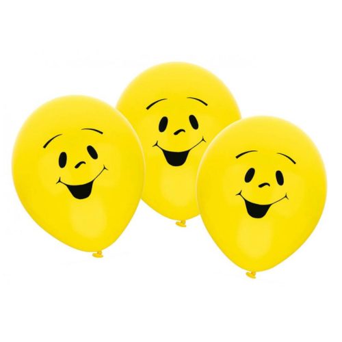 Emoji Smile Sunny balon, 6 buc 9 inch (22,8cm)