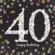 La mulți ani Gold Happy Birthday 40 șervețel 16 buc 33x33 cm