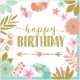 La mulți ani Boho Happy Birthday șervețele 16 buc 33x33 cm