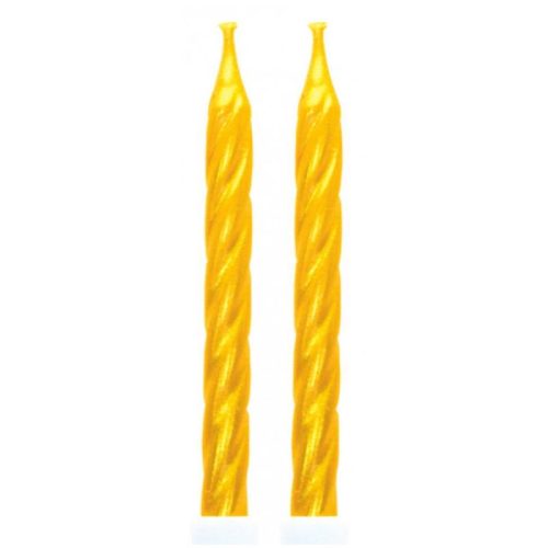Colorat Auriu, lumânare de tort auriu, set de lumânări 10 bucăți