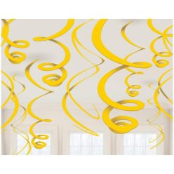   Colorat Yellow Set decorațiuni panglică galbenă de 12 bucăți