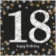 La mulți ani Gold Happy Birthday 18 servețele set de 16 33x33 cm