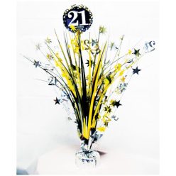   La mulți ani Happy Birthday Gold 21 ornament de masă 45,7 cm