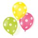 Colorat Dots Balon cu buline, 6 bucăți 9 inch (22,8 cm)