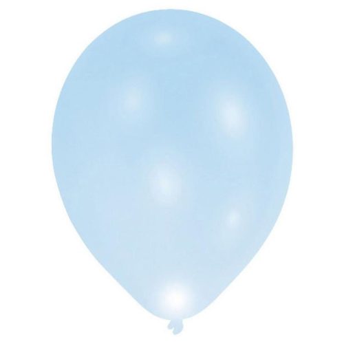 Colorat Blue Balon LED luminos, set de 5 bucăți 11 inch (27,5 cm)
