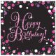 La mulți ani Pink Șervețel Happy Birthday 16 bucăți 33x33 cm