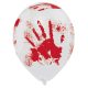 Halloween Bloody Hand balon, 6 buc 10 inch (25.4 cm)