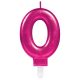 Numere Pink Lumânare roz numărul 0 pentru tort