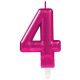 Numere Pink Lumânare roz cu numărul 4