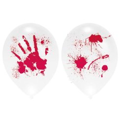   Halloween Bloody Hand balon LED luminos, 4 buc. 11 inch (27,5 cm)