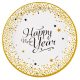 An Nou Fericit! Golden Wishes Farfurii de Anul Nou 8 buc 23 cm