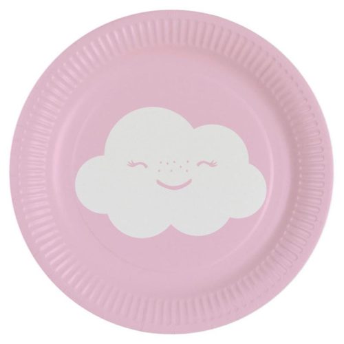 Curcubeu Rainbow and Cloud și Nor farfurie din hârtie 8 buc 18 cm