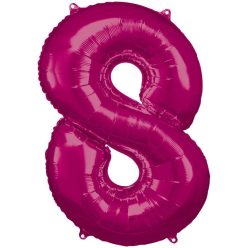 Numere Balon din folie cu număr mare roz 8, 83*53 cm