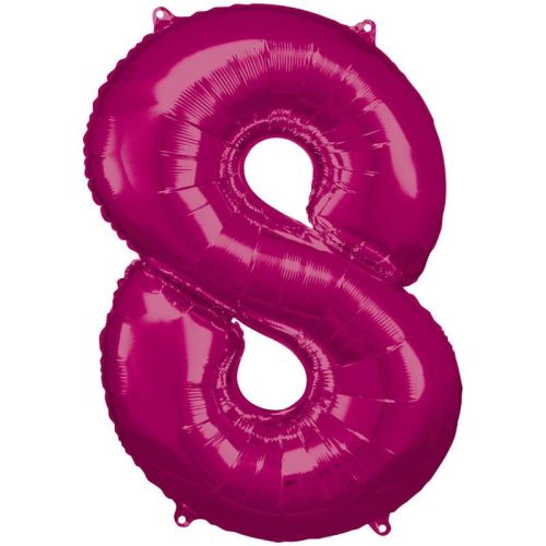 Numere Balon din folie cu număr mare roz 8, 83*53 cm