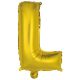 Litere Gold, Balon din folie literă L aurie 41 cm