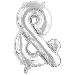   Litere Argintiu, Argintiu & Balon Multiplicativ din folie, 46 cm