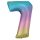 Numere Pastel Rainbow balon gigant din folie cifră 7, 83 cm