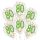 La mulți ani Droplets Happy Birthday 80 Baloane umplute cu confetti, 6 buc 11 inch (27,5 cm)