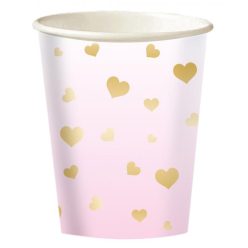   Prima zi de naștere Pink Ombre pahar de hârtie 8 buc 250 ml