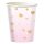 Prima zi de naștere Pink Ombre pahar de hârtie 8 buc 250 ml