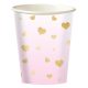 Prima zi de naștere Pink Ombre pahar de hârtie 8 buc 250 ml