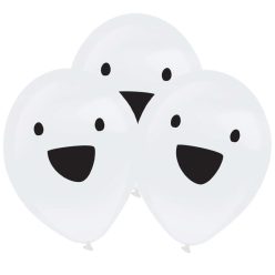   Halloween White Balon LED cu fantomă, 4 bucăți 11 inch (27,5 cm)