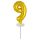 Numere Gold, Balon din folie aurie cu numărul 9 pentru tort 13 cm