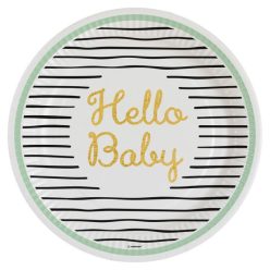 Bebe Gold Hello farfurie de hârtie 8 buc 23 cm