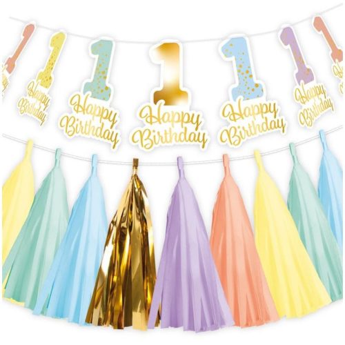 Bebe Rainbow Set de decorare pentru prima aniversare 2 piese