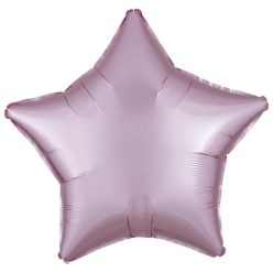   Satin Balon din folie în formă de stea Silk Pastel Pink 48 cm